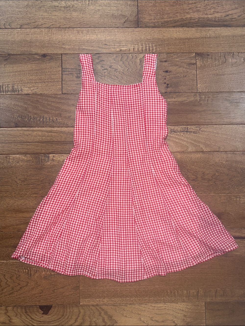 Abercrombie Kids Girls Sleeveless Gingham Red White Dress - Size 7/8